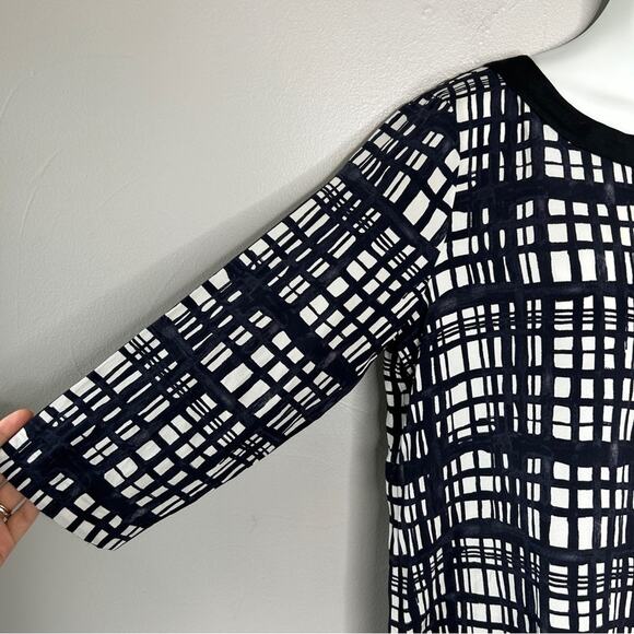 MADEWELL Mulberry Silk Top Womens Size Small Boxy Abstract Lightweight - Picture 3 of 9